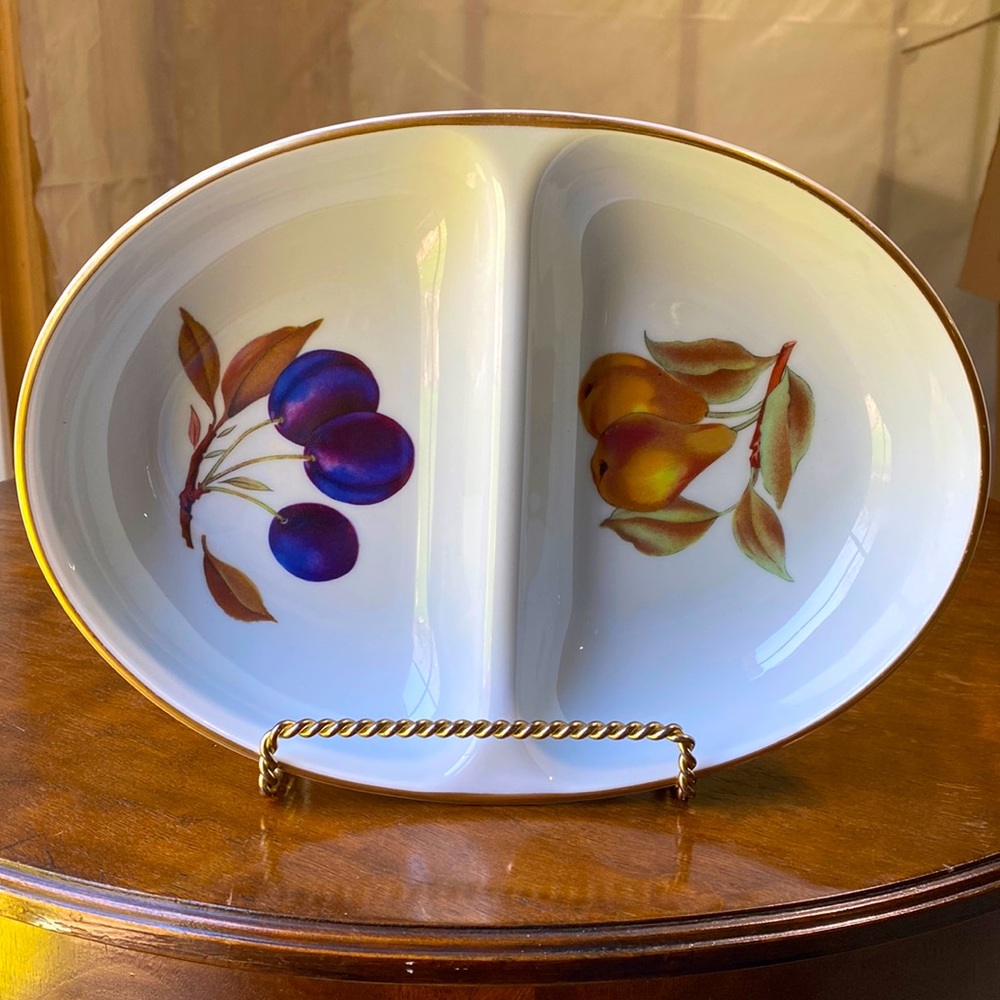 Royal Worcester Evesham Pattern Sectioned Serving Dish